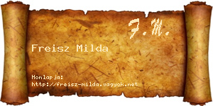 Freisz Milda névjegykártya